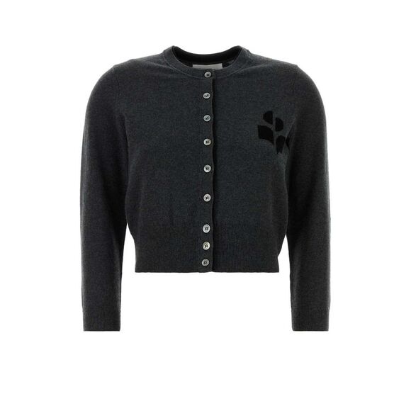Isabel Marant Etoile Women Charcoal Cotton Blend Lona Cardigan